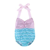 Mermaid Bowknot Girls Swimwear For 1Y-4Y