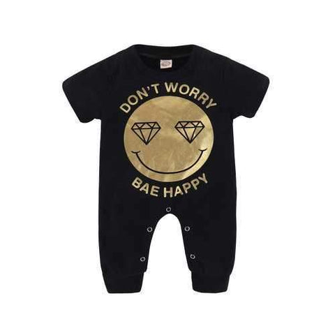 Smile Unisex Baby Romper For 0-24M