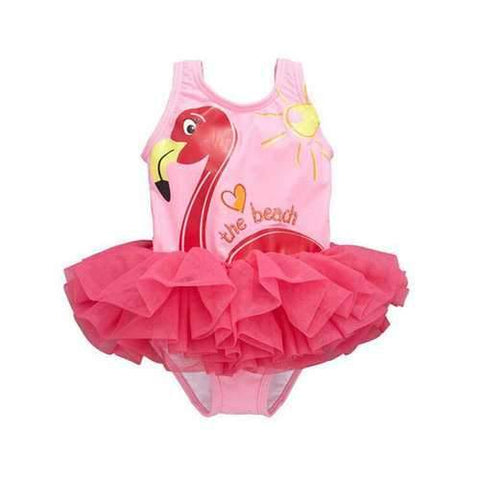 1Pcs Swan Girls Tutu Swimwear For 1Y-7Y