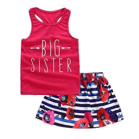 BIG SISTER Girls Summer Set For 2-9 Years