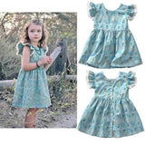 Toddlers Girls Flying Sleeve Dresses