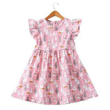 Animal Pattern Girls Dress For 2-11Y