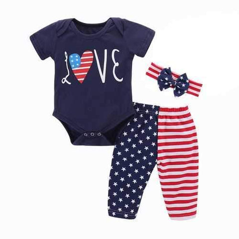 Flag Baby Romper Set