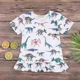 Kids Girls Dinosaur Print Dresses