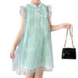 Lace Toddlers Girls Mesh Dresses