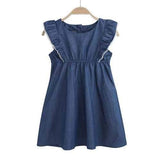 Toddlers Girls Denim Sleeveless Dress