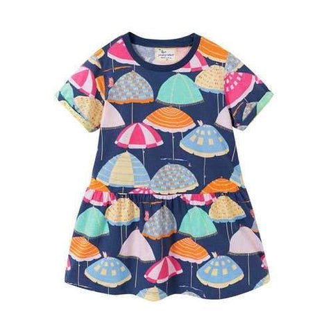 Colorful Girls Summer Cotton Dresses