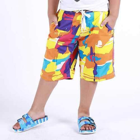 Fast Dry Graffiti Boys Shorts For 4Y-11Y