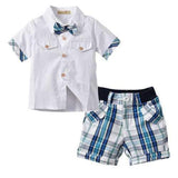 2Pcs Boys Plaid Clothing Set