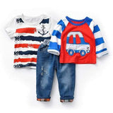 3Pcs Cartoon Print Boys Clothing Set