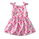 Cherry Pattern Girls Bow Dresses