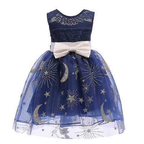 Hollow Lace Girls Princess Dress For 3Y-13Y