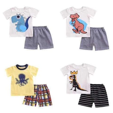 2Pcs Cartoon Boys Clothing Set