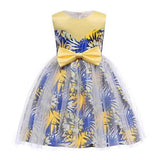 Floral Girls Pageant Mesh Dress