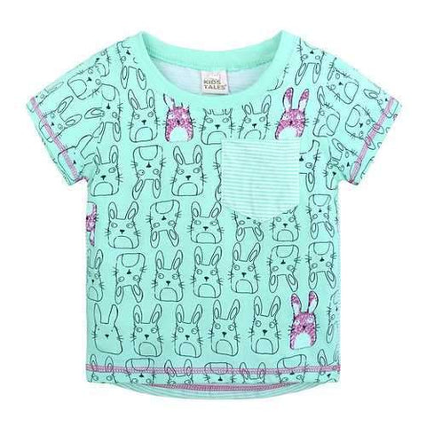 Rabbit Graphic Boys Girls T-shirt For 1Y-9Y