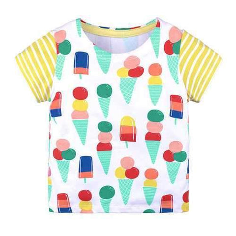 Ice Cream Graphic Girls T-shirt For 1Y-9Y