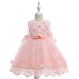 Flower Girl Pink Formal Dress For 4-13Y