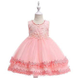 Diamond Girl Flower Princess Dress For 4-13Y