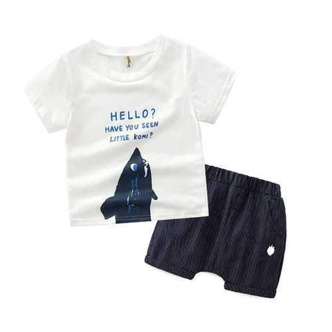 Letter Print Boys Clothing Set For 2-9Y