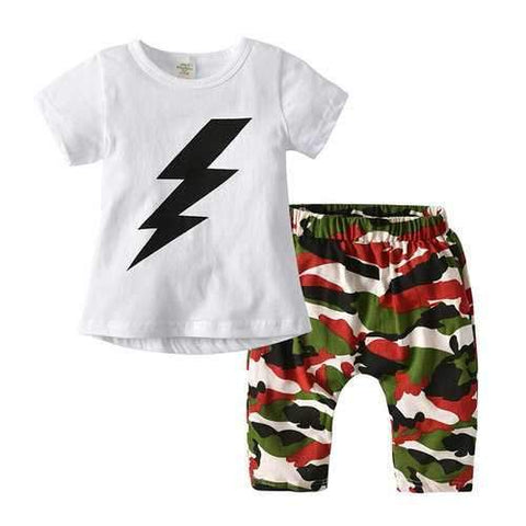 Boys Camouflage Short Sets For 1Y-7Y