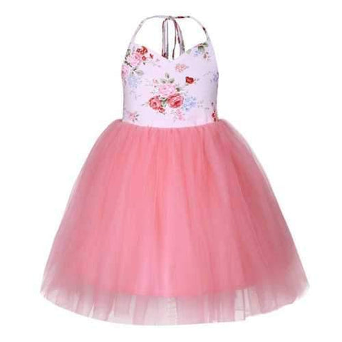 Flower Girls Strap Princess Dress For 1Y-11Y