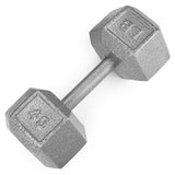 45lb Cast Iron Hex Dumbbell