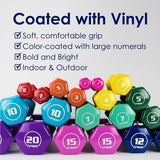 Vinyl Hex Hand Weights, 1 LB