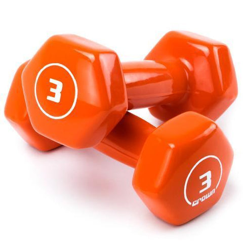 Vinyl Hex Hand Weights, 3 LB