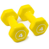 Vinyl Hex Hand Weights, 4 LB