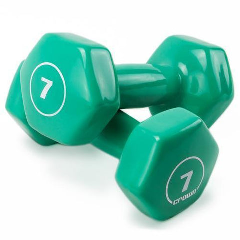 Vinyl Hex Hand Weights, 7 LB