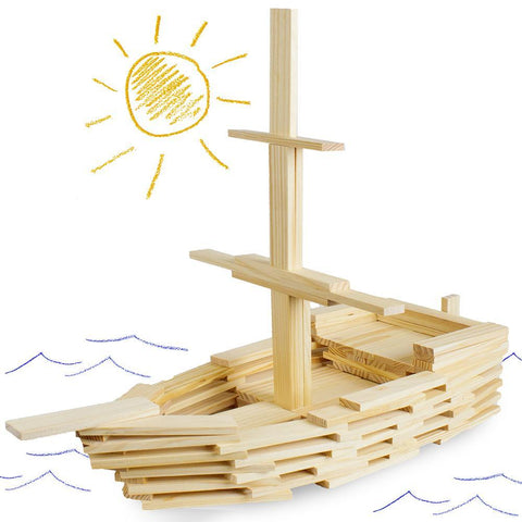 Constructables! Pine Wood Building Planks, 150pcs.