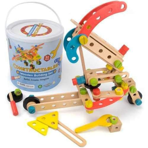 Constructables 92pc. Wood Building Set