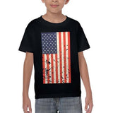 AFONiE- Kids USA Rustic Flag Graphic T-shirt