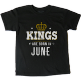 AFONiE Kings Are Born In Kids T-Shirt