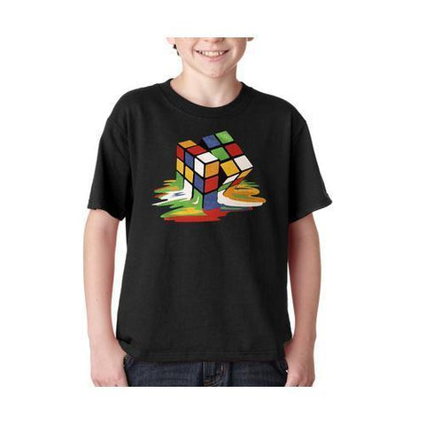 Melting Cube Graphic Kids T-Shirt Assorted Colors Sizes XS-XL