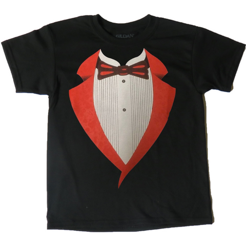 AFONiE Red Tuxedo Kids T-Shrt