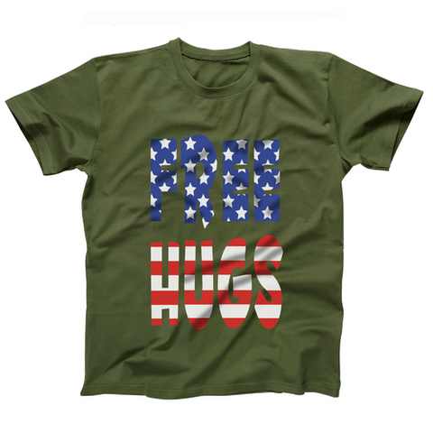 AFONiE USA Flag Free Hugs Kids T-Shirt